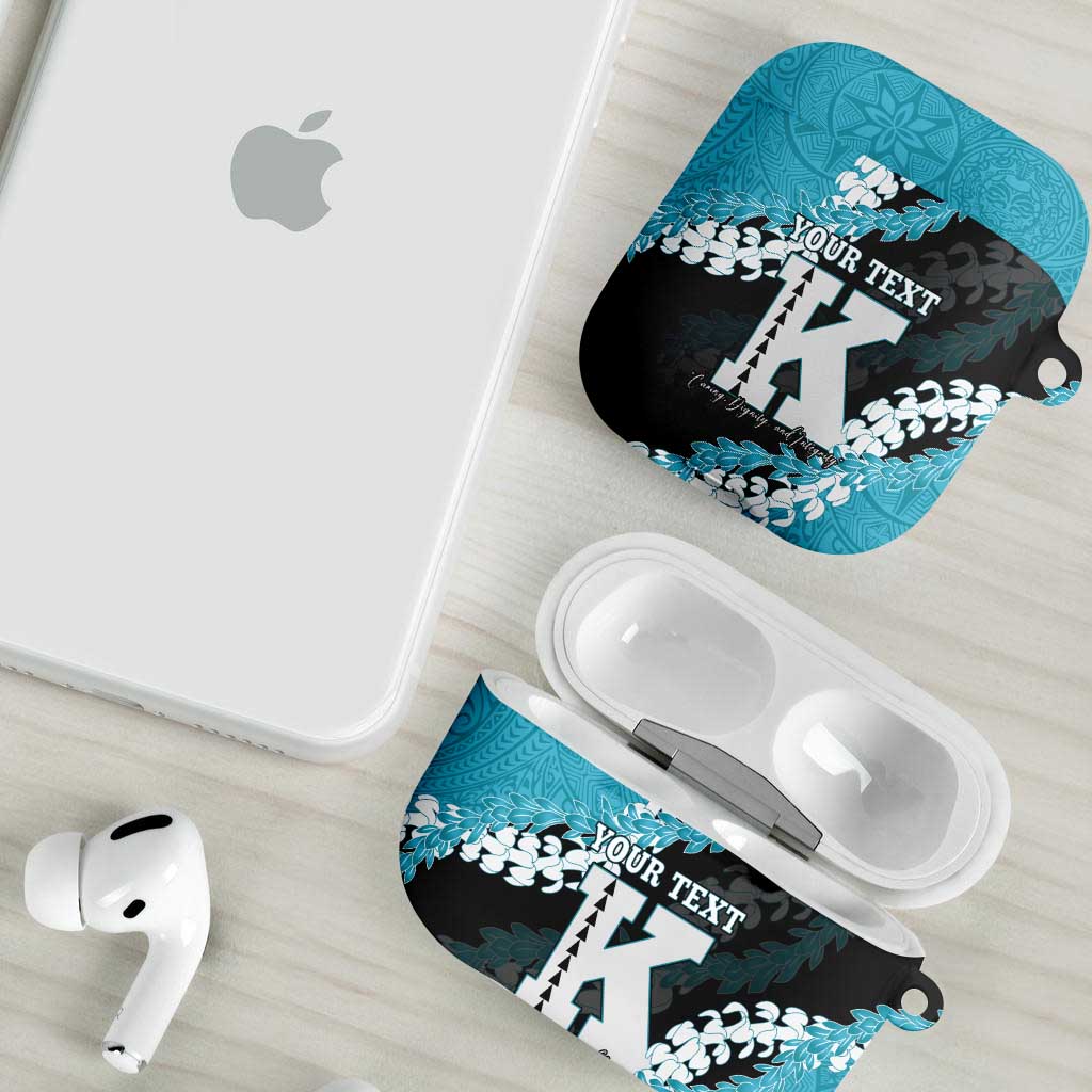 Personalized Kapolei Hawaii High School AirPods Case Puakenikeni Lei Hawaiian Pattern - Polynesian Pride