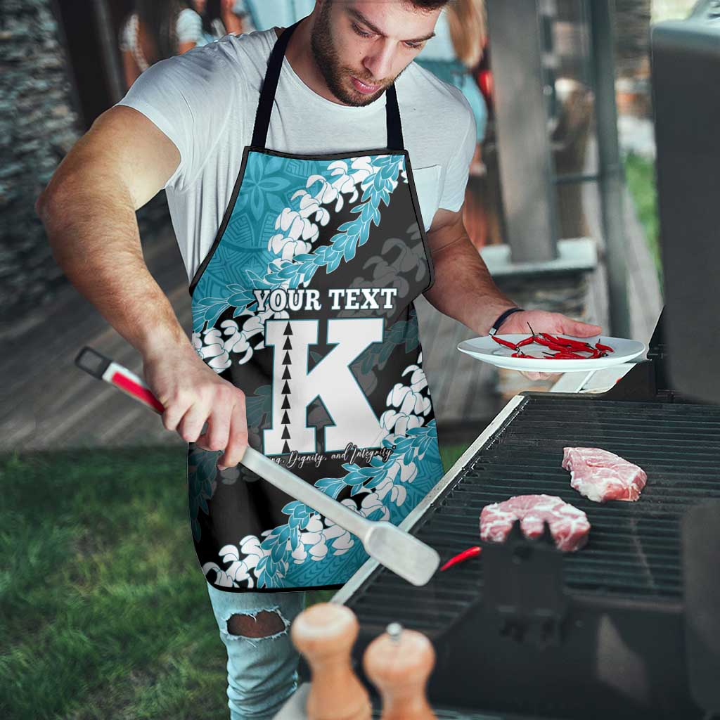 Personalized Kapolei Hawaii High School Apron Puakenikeni Lei Hawaiian Pattern - Polynesian Pride