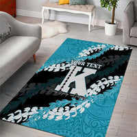 Personalized Kapolei Hawaii High School Area Rug Puakenikeni Lei Hawaiian Pattern - Polynesian Pride