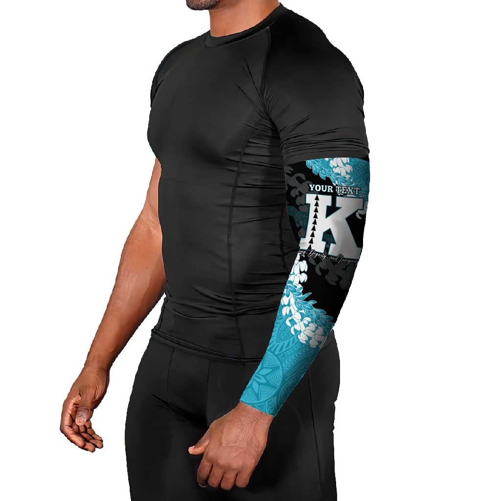 Personalized Kapolei Hawaii High School Arm Sleeves Puakenikeni Lei Hawaiian Pattern - Polynesian Pride