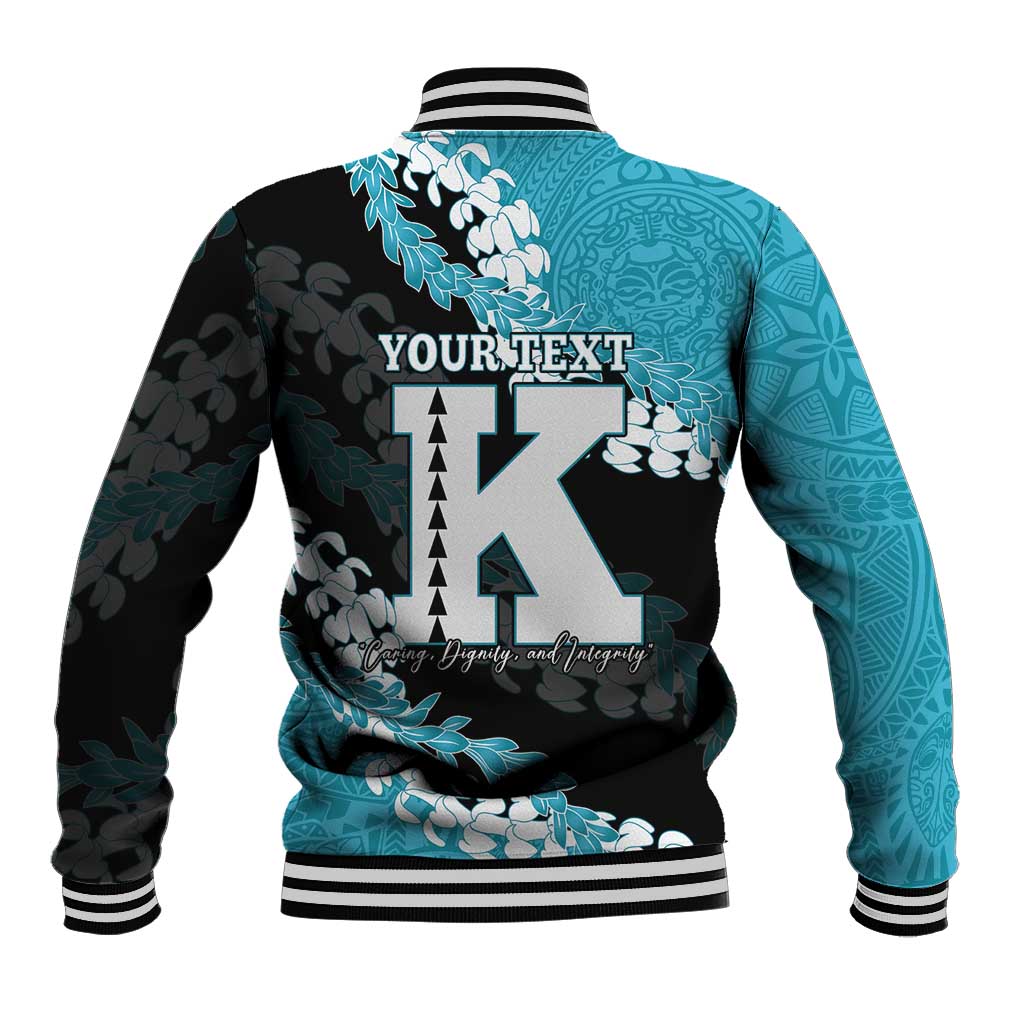 Personalized Kapolei Hawaii High School Baseball Jacket Puakenikeni Lei Hawaiian Pattern - Polynesian Pride