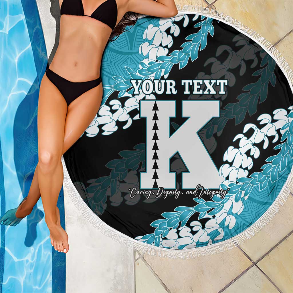 Personalized Kapolei Hawaii High School Beach Blanket Puakenikeni Lei Hawaiian Pattern - Polynesian Pride