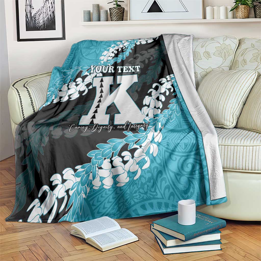 Personalized Kapolei Hawaii High School Blanket Puakenikeni Lei Hawaiian Pattern - Polynesian Pride