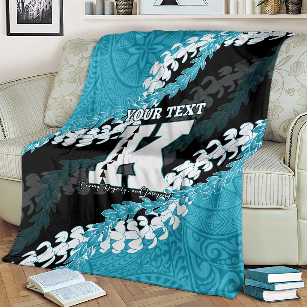 Personalized Kapolei Hawaii High School Blanket Puakenikeni Lei Hawaiian Pattern - Polynesian Pride