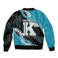 Personalized Kapolei Hawaii High School Bomber Jacket Puakenikeni Lei Hawaiian Pattern - Polynesian Pride