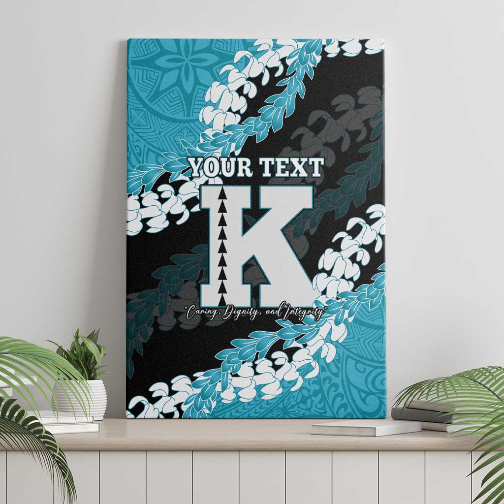 Personalized Kapolei Hawaii High School Canvas Wall Art Puakenikeni Lei Hawaiian Pattern - Polynesian Pride