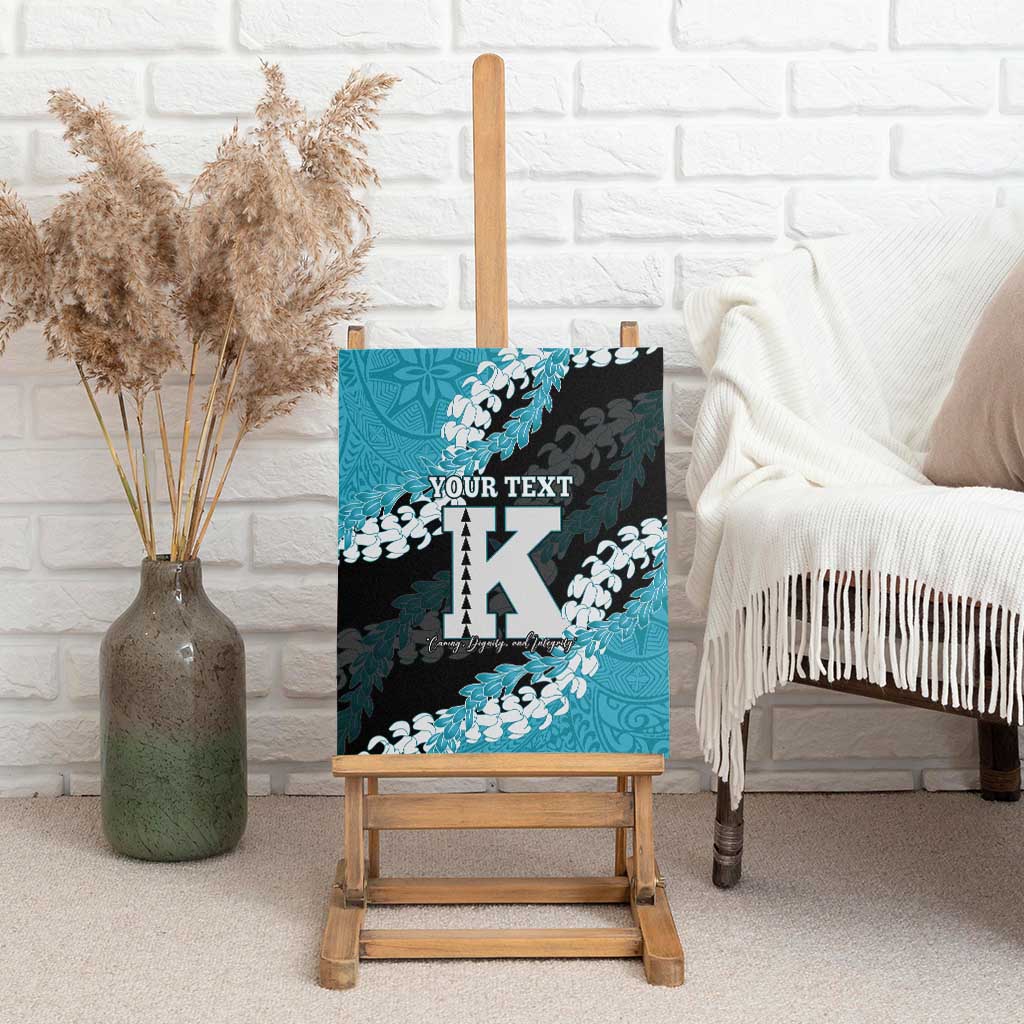 Personalized Kapolei Hawaii High School Canvas Wall Art Puakenikeni Lei Hawaiian Pattern - Polynesian Pride
