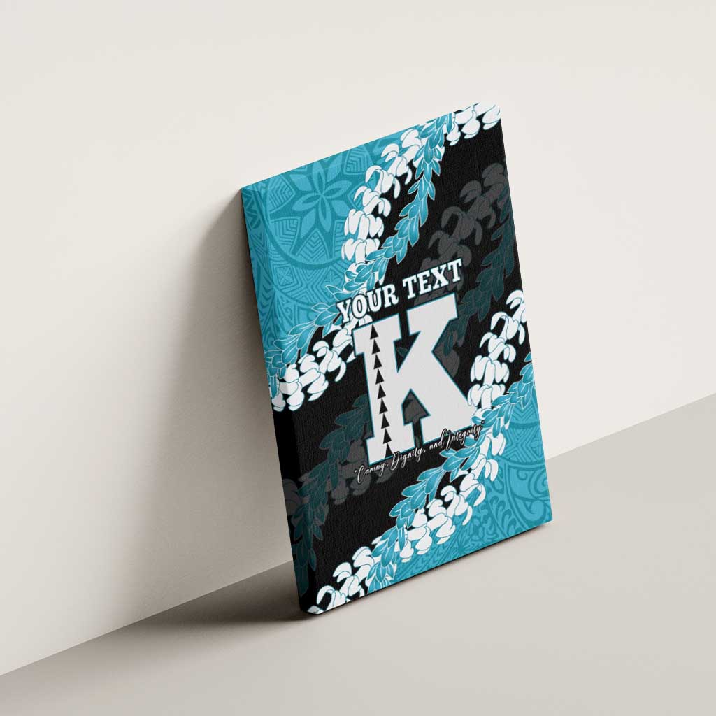 Personalized Kapolei Hawaii High School Canvas Wall Art Puakenikeni Lei Hawaiian Pattern - Polynesian Pride