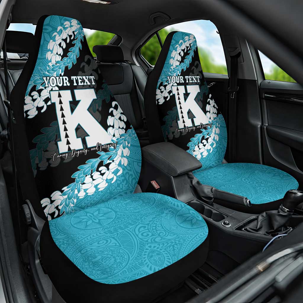 Personalized Kapolei Hawaii High School Car Seat Cover Puakenikeni Lei Hawaiian Pattern - Polynesian Pride