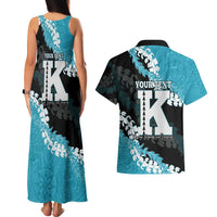 Personalized Kapolei Hawaii High School Couples Matching Tank Maxi Dress and Hawaiian Shirt Puakenikeni Lei Hawaiian Pattern - Polynesian Pride