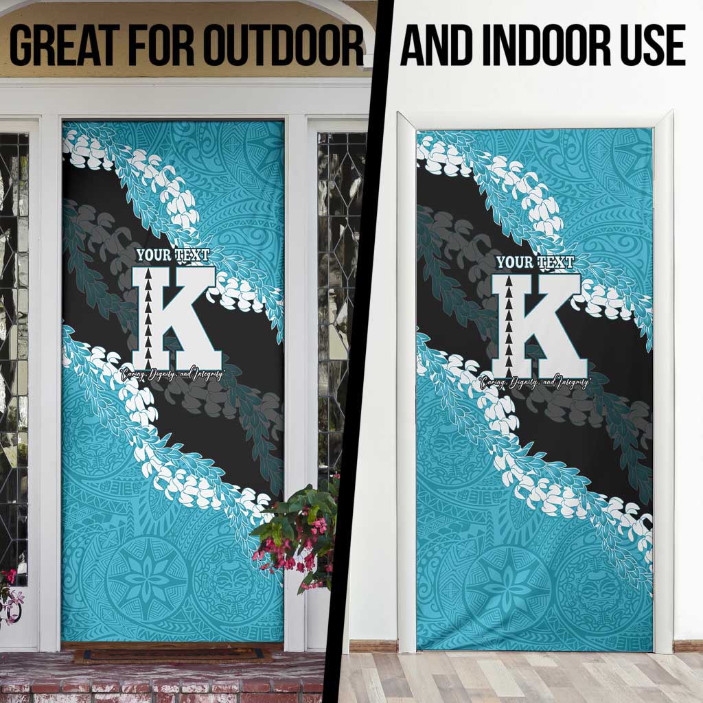 Personalized Kapolei Hawaii High School Door Cover Puakenikeni Lei Hawaiian Pattern - Polynesian Pride
