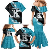 Personalized Kapolei Hawaii High School Family Matching Mermaid Dress and Hawaiian Shirt Puakenikeni Lei Hawaiian Pattern - Polynesian Pride