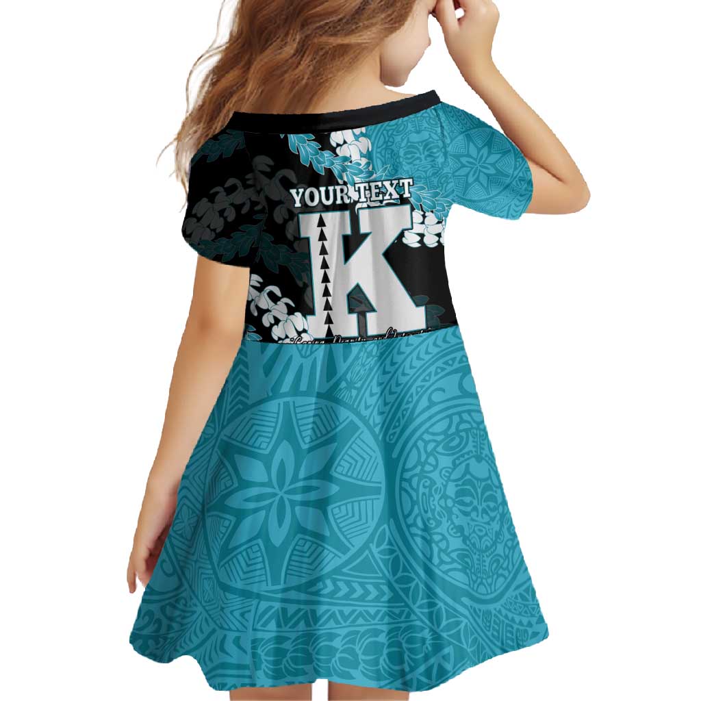 Personalized Kapolei Hawaii High School Family Matching Off Shoulder Maxi Dress and Hawaiian Shirt Puakenikeni Lei Hawaiian Pattern - Polynesian Pride