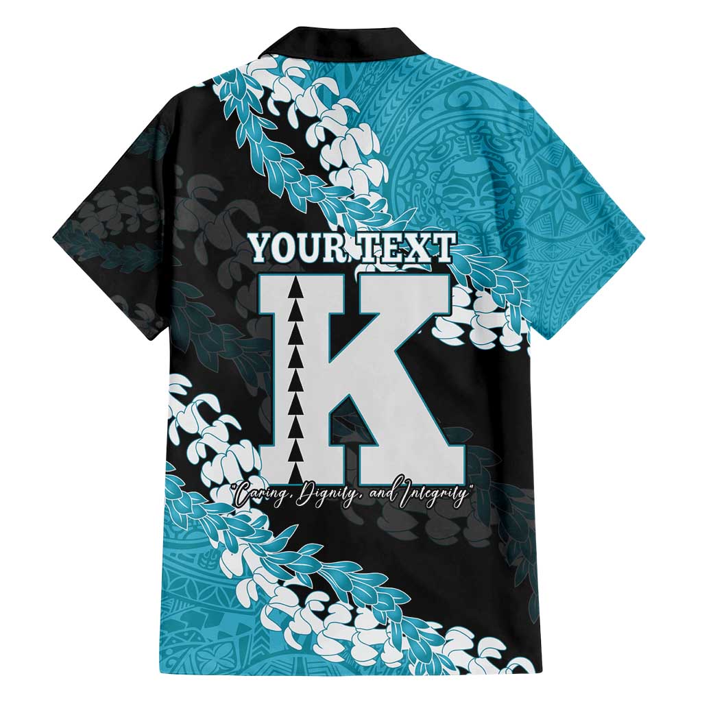 Personalized Kapolei Hawaii High School Family Matching Off Shoulder Short Dress and Hawaiian Shirt Puakenikeni Lei Hawaiian Pattern - Polynesian Pride