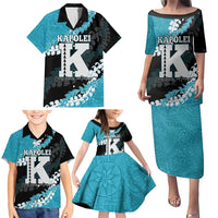 Personalized Kapolei Hawaii High School Family Matching Puletasi and Hawaiian Shirt Puakenikeni Lei Hawaiian Pattern - Polynesian Pride
