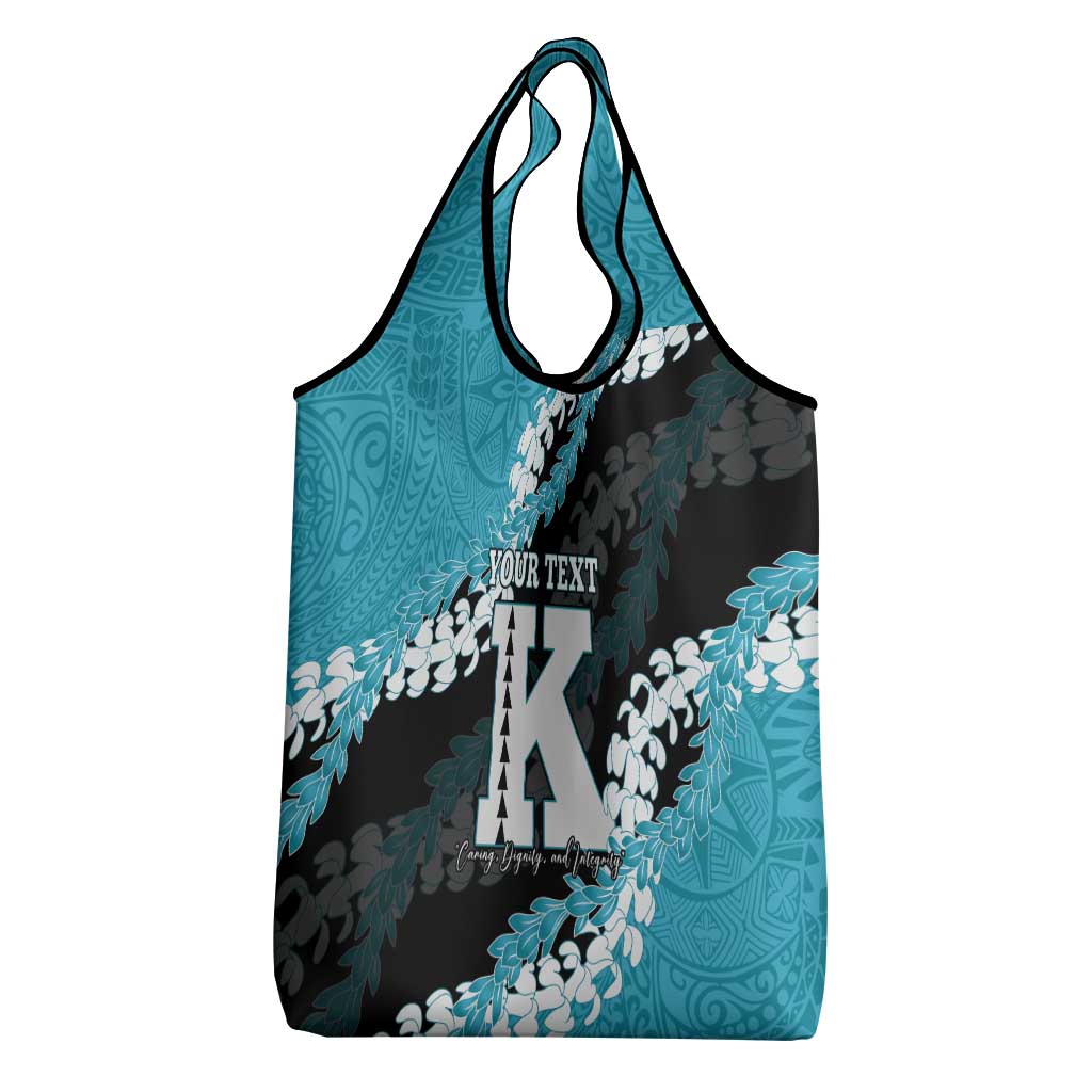 Personalized Kapolei Hawaii High School Grocery Bag Puakenikeni Lei Hawaiian Pattern - Polynesian Pride