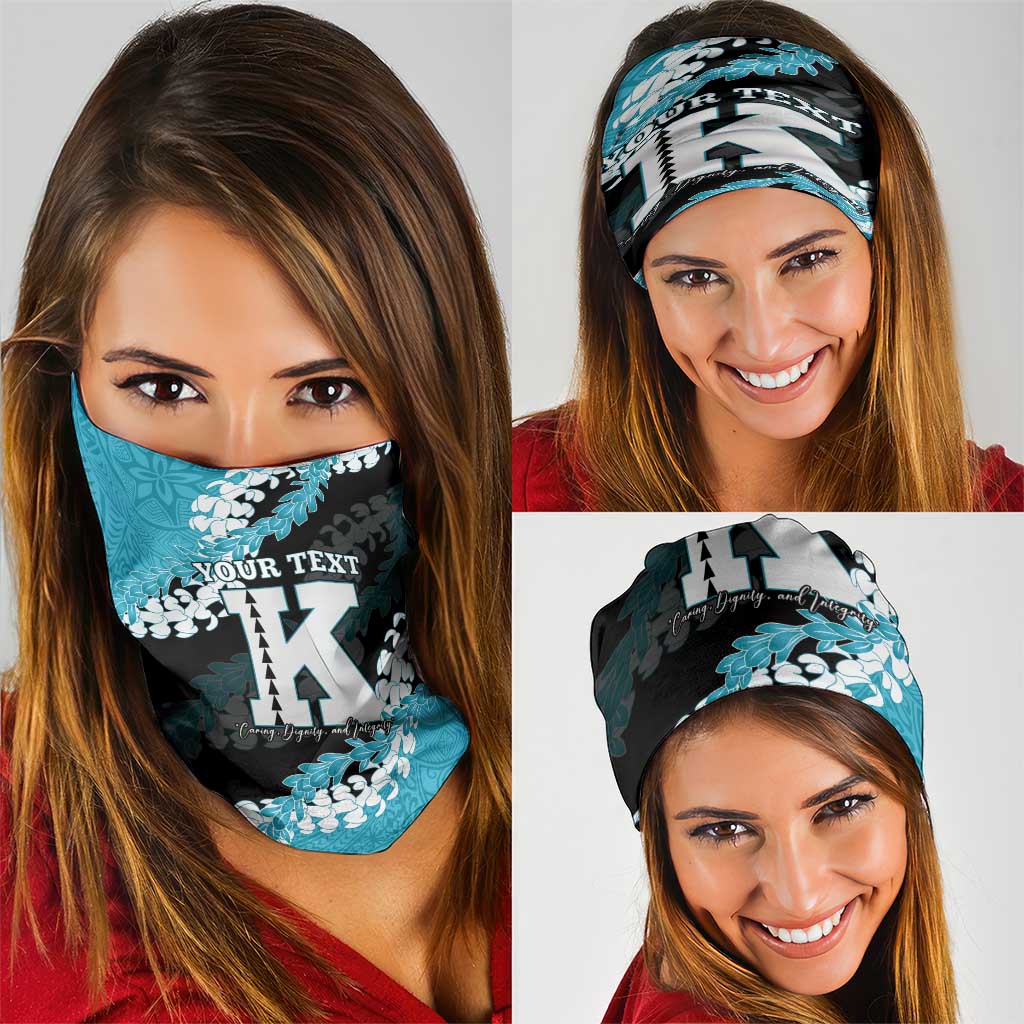 Personalized Kapolei Hawaii High School Neck Gaiter Puakenikeni Lei Hawaiian Pattern - Polynesian Pride