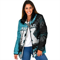 Personalized Kapolei Hawaii High School Padded Jacket Puakenikeni Lei Hawaiian Pattern - Polynesian Pride