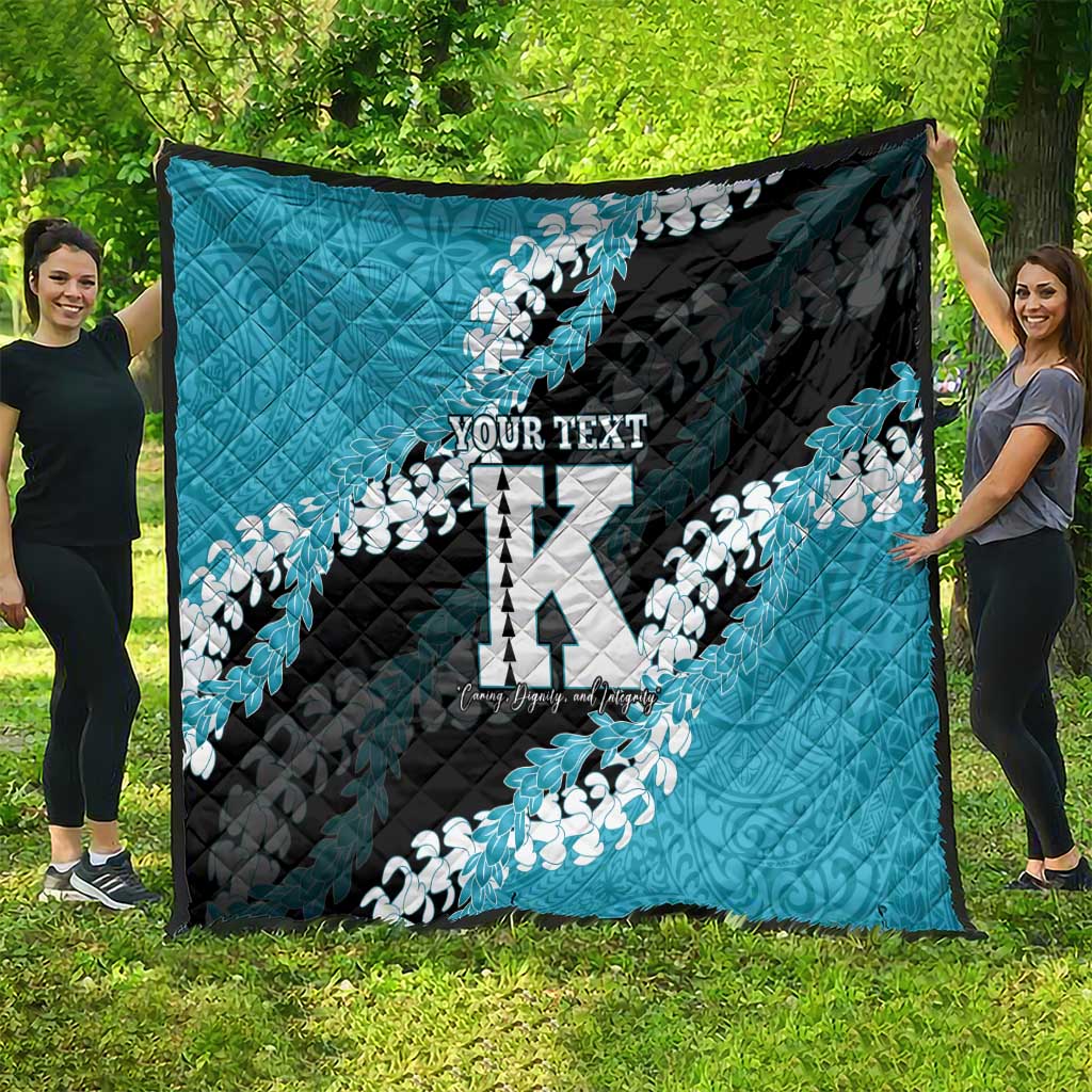 Personalized Kapolei Hawaii High School Quilt Puakenikeni Lei Hawaiian Pattern - Polynesian Pride