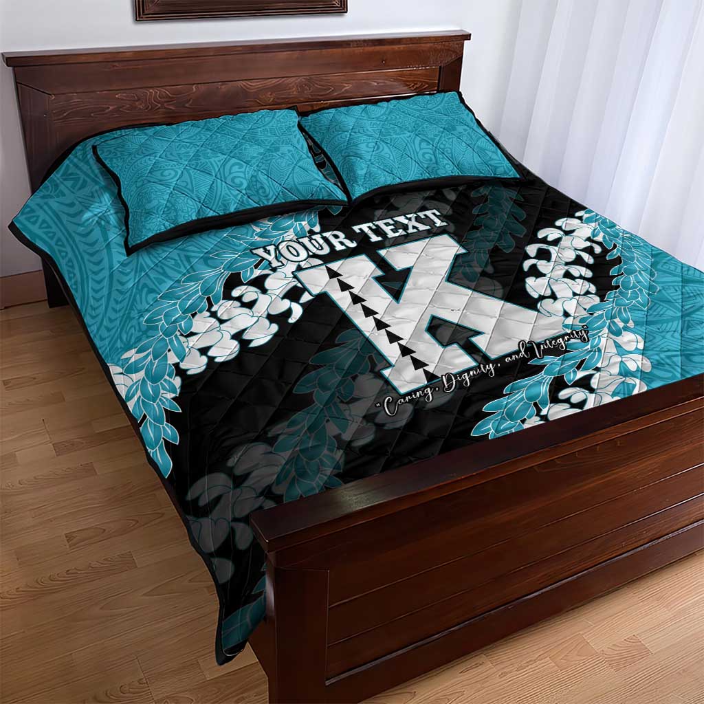 Personalized Kapolei Hawaii High School Quilt Bed Set Puakenikeni Lei Hawaiian Pattern - Polynesian Pride