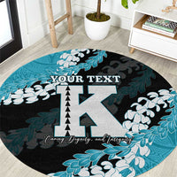 Personalized Kapolei Hawaii High School Round Carpet Puakenikeni Lei Hawaiian Pattern - Polynesian Pride