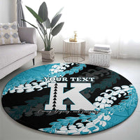 Personalized Kapolei Hawaii High School Round Carpet Puakenikeni Lei Hawaiian Pattern - Polynesian Pride