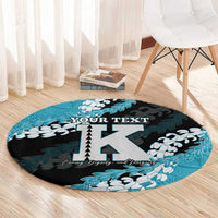 Personalized Kapolei Hawaii High School Round Carpet Puakenikeni Lei Hawaiian Pattern - Polynesian Pride