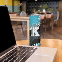 Personalized Kapolei Hawaii High School Skinny Tumbler Puakenikeni Lei Hawaiian Pattern - Polynesian Pride
