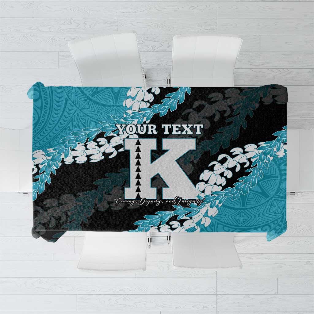 Personalized Kapolei Hawaii High School Tablecloth Puakenikeni Lei Hawaiian Pattern - Polynesian Pride