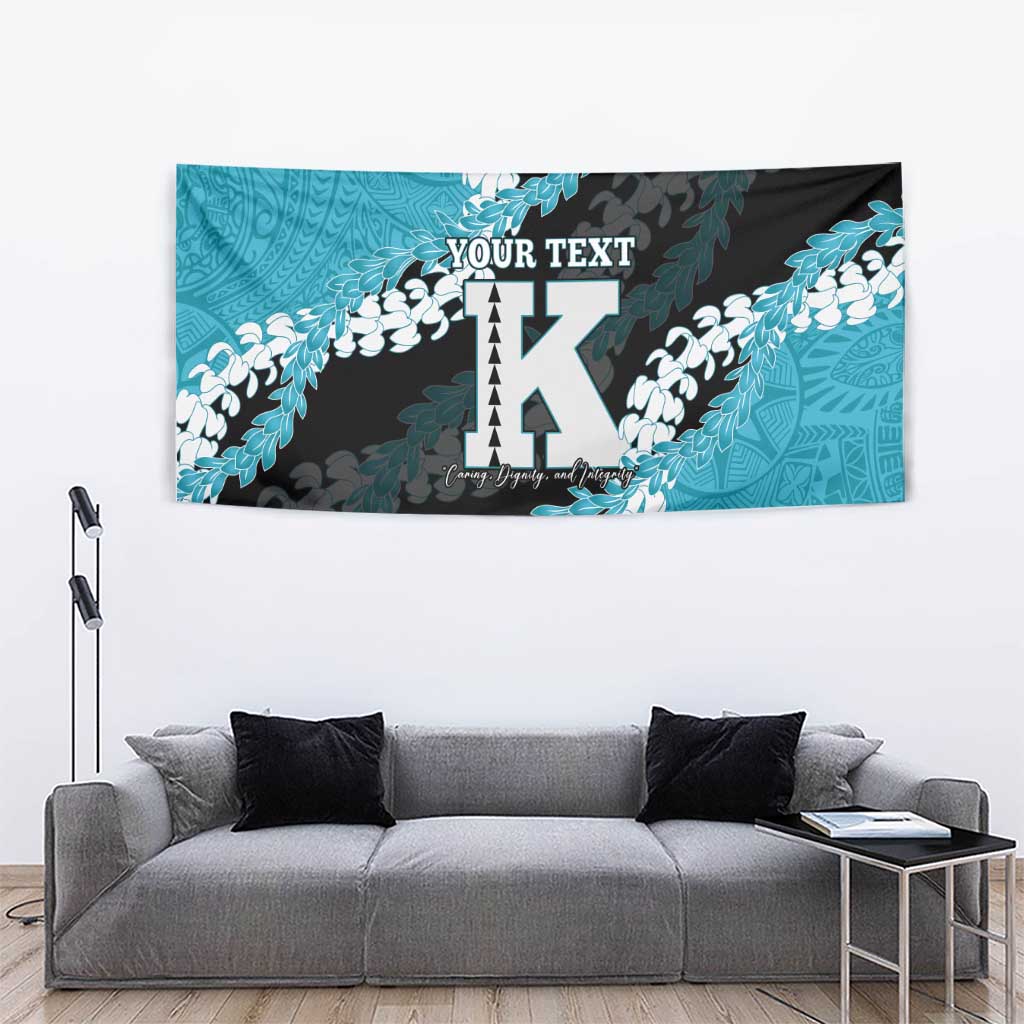 Personalized Kapolei Hawaii High School Tapestry Puakenikeni Lei Hawaiian Pattern - Polynesian Pride