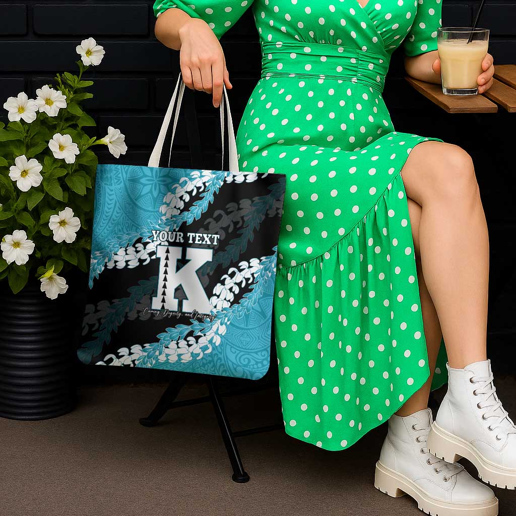 Personalized Kapolei Hawaii High School Tote Bag Puakenikeni Lei Hawaiian Pattern - Polynesian Pride