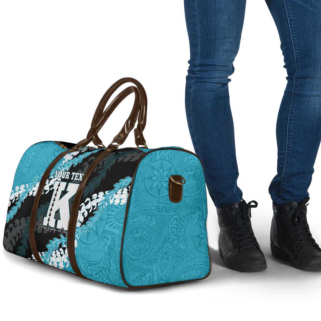 Personalized Kapolei Hawaii High School Travel Bag Puakenikeni Lei Hawaiian Pattern - Polynesian Pride