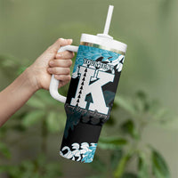 Personalized Kapolei Hawaii High School Tumbler With Handle Puakenikeni Lei Hawaiian Pattern - Polynesian Pride