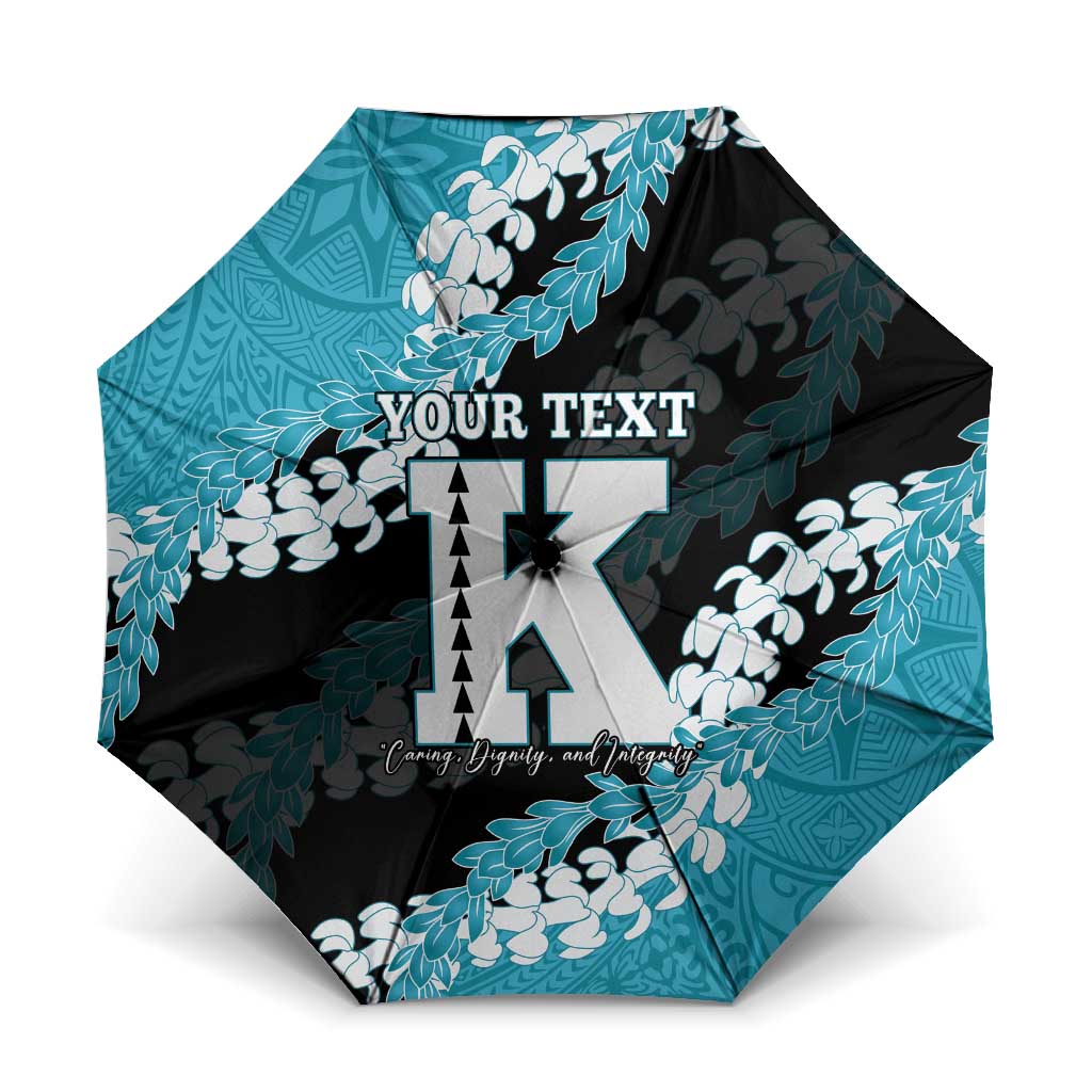Personalized Kapolei Hawaii High School Umbrella Puakenikeni Lei Hawaiian Pattern - Polynesian Pride