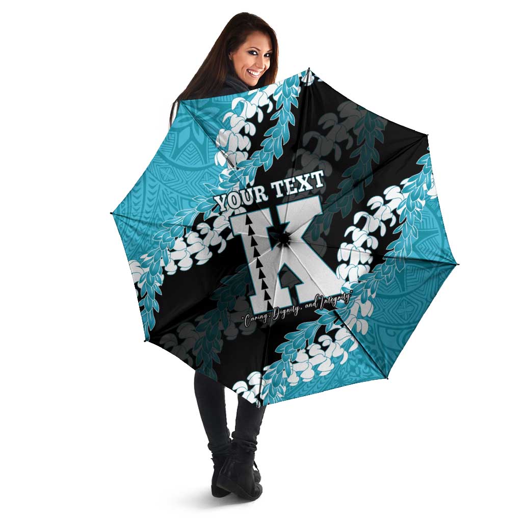 Personalized Kapolei Hawaii High School Umbrella Puakenikeni Lei Hawaiian Pattern - Polynesian Pride