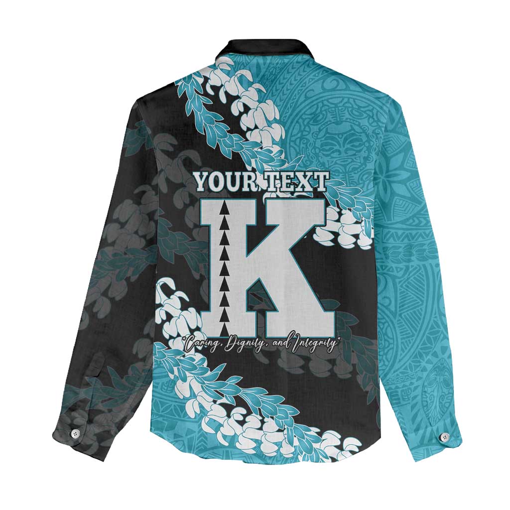 Personalized Kapolei Hawaii High School Women Casual Shirt Puakenikeni Lei Hawaiian Pattern - Polynesian Pride