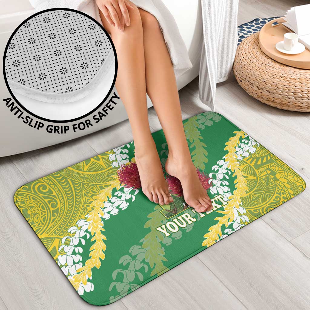 Personalized Leilehua Hawaii High School Bathroom Set Puakenikeni Lei Hawaiian Pattern - Polynesian Pride