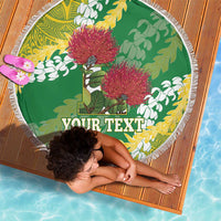 Personalized Leilehua Hawaii High School Beach Blanket Puakenikeni Lei Hawaiian Pattern - Polynesian Pride