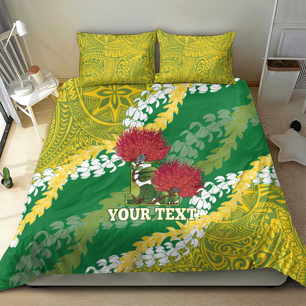 Personalized Leilehua Hawaii High School Bedding Set Puakenikeni Lei Hawaiian Pattern - Polynesian Pride