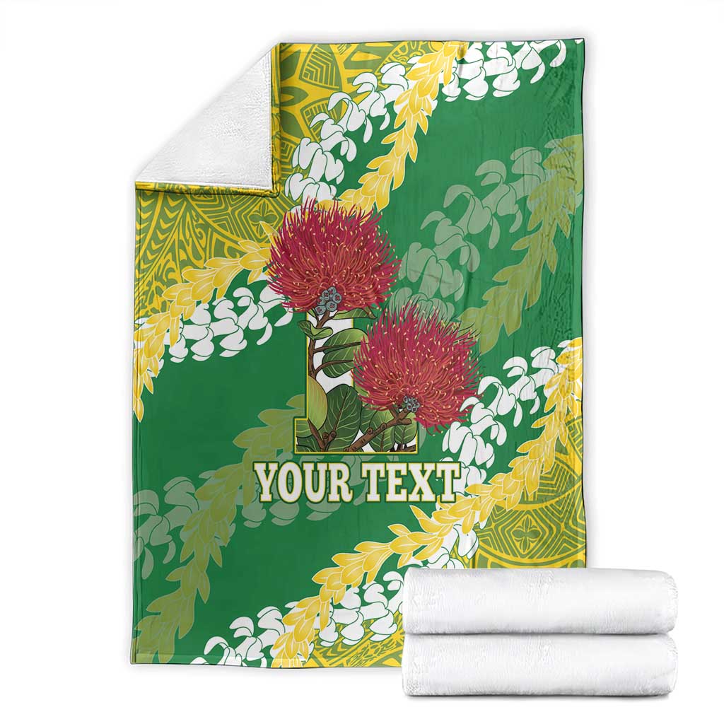 Personalized Leilehua Hawaii High School Blanket Puakenikeni Lei Hawaiian Pattern - Polynesian Pride