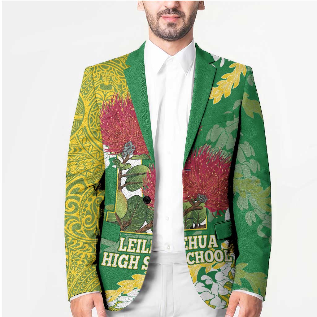 Personalized Leilehua Hawaii High School Blazer Puakenikeni Lei Hawaiian Pattern - Polynesian Pride