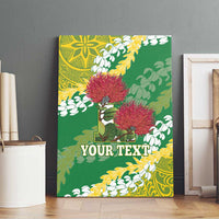 Personalized Leilehua Hawaii High School Canvas Wall Art Puakenikeni Lei Hawaiian Pattern - Polynesian Pride