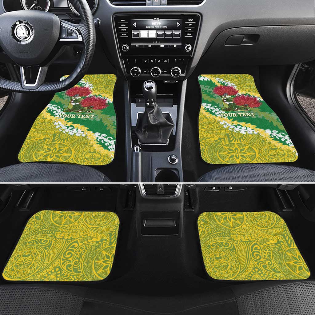 Personalized Leilehua Hawaii High School Car Mats Puakenikeni Lei Hawaiian Pattern - Polynesian Pride