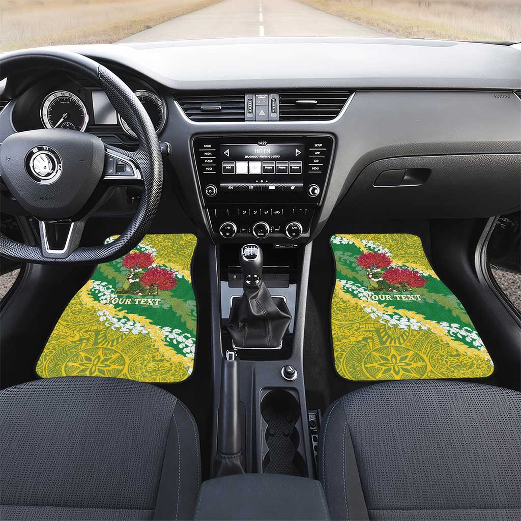 Personalized Leilehua Hawaii High School Car Mats Puakenikeni Lei Hawaiian Pattern - Polynesian Pride