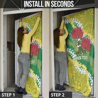 Personalized Leilehua Hawaii High School Door Cover Puakenikeni Lei Hawaiian Pattern - Polynesian Pride