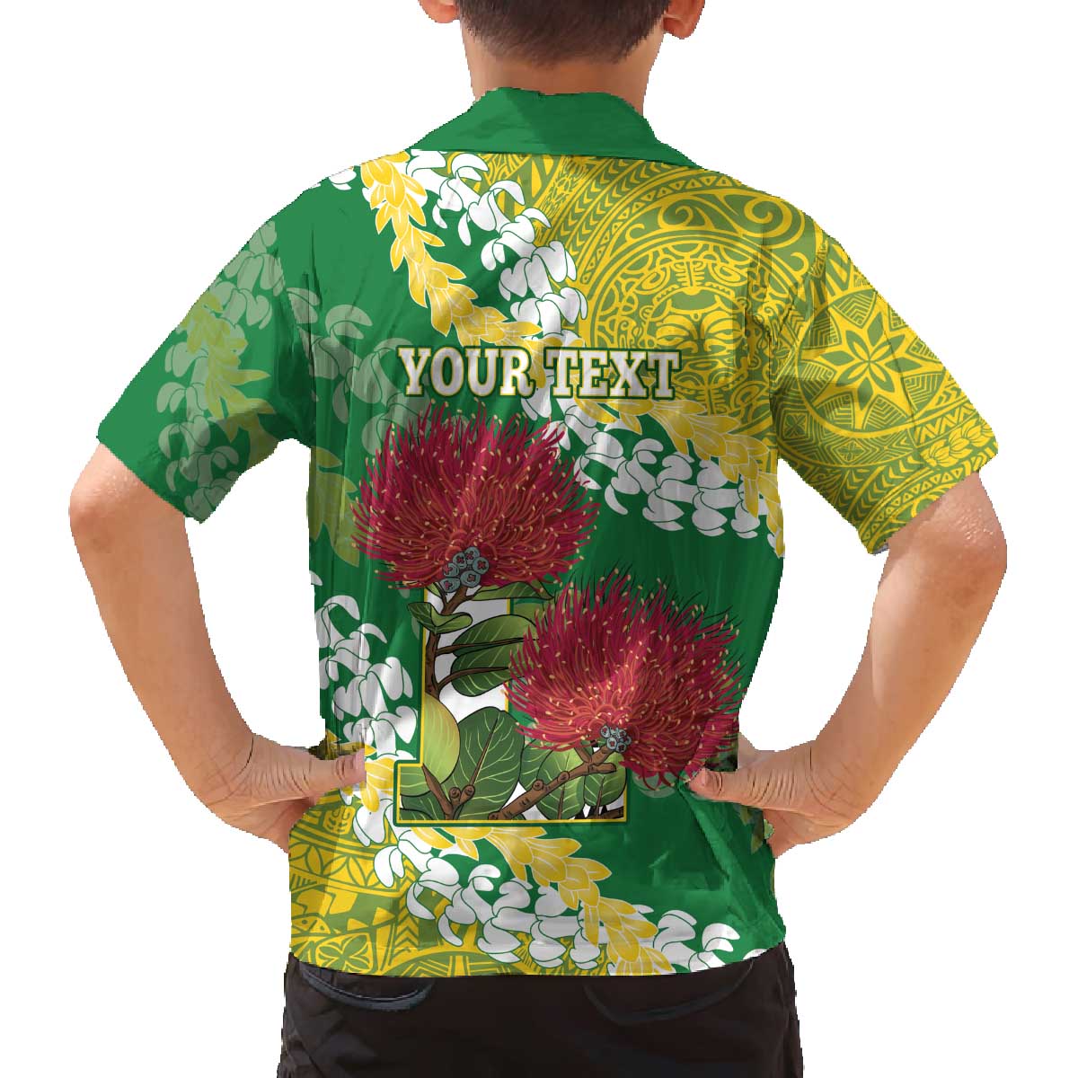 Personalized Leilehua Hawaii High School Family Matching Off The Shoulder Long Sleeve Dress and Hawaiian Shirt Puakenikeni Lei Hawaiian Pattern - Polynesian Pride