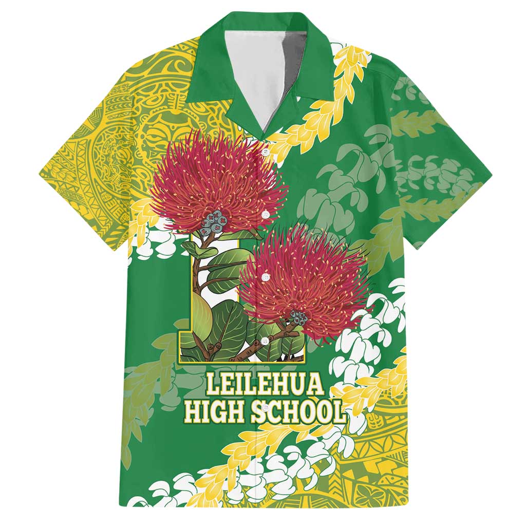 Personalized Leilehua Hawaii High School Hawaiian Shirt Puakenikeni Lei Hawaiian Pattern - Polynesian Pride