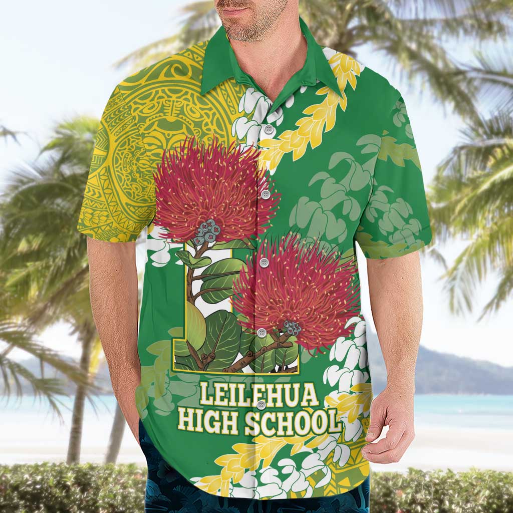 Personalized Leilehua Hawaii High School Hawaiian Shirt Puakenikeni Lei Hawaiian Pattern - Polynesian Pride