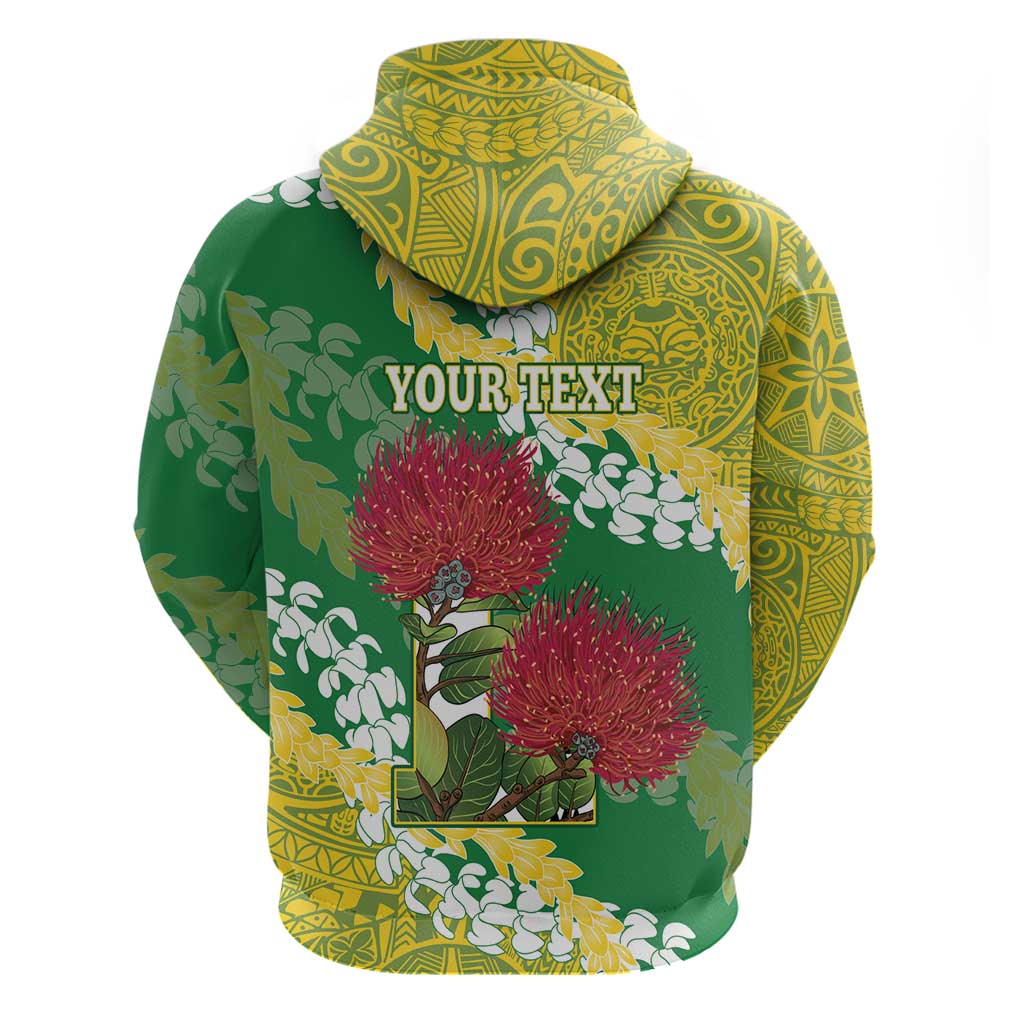 Personalized Leilehua Hawaii High School Hoodie Puakenikeni Lei Hawaiian Pattern - Polynesian Pride