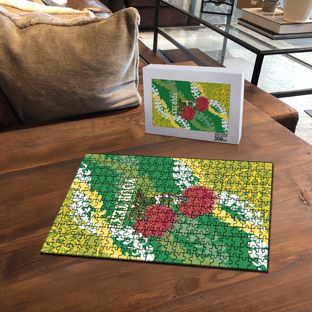 Personalized Leilehua Hawaii High School Puzzle Puakenikeni Lei Hawaiian Pattern - Polynesian Pride